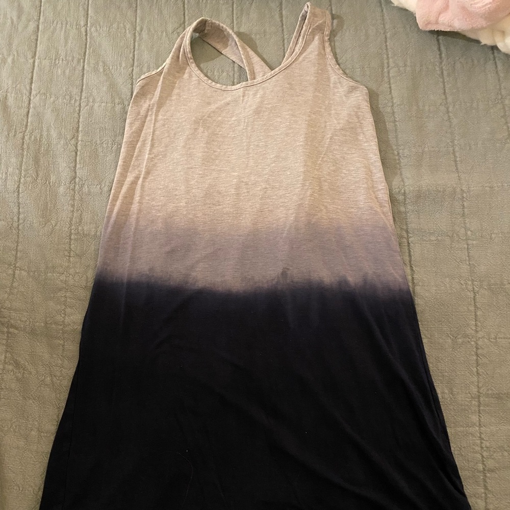 Splendid navy blue and grey tie dye dress